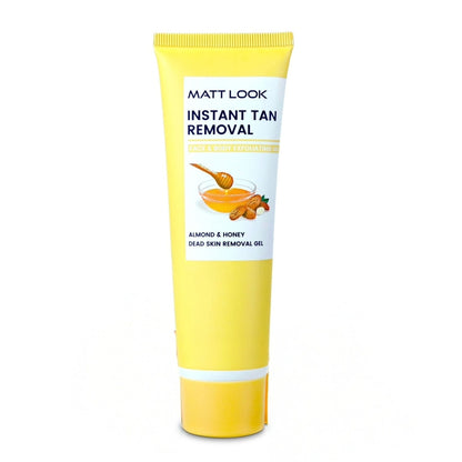 Matt Look Instant Tan Removal With Almond & Honey Dead Skin Removal Gel