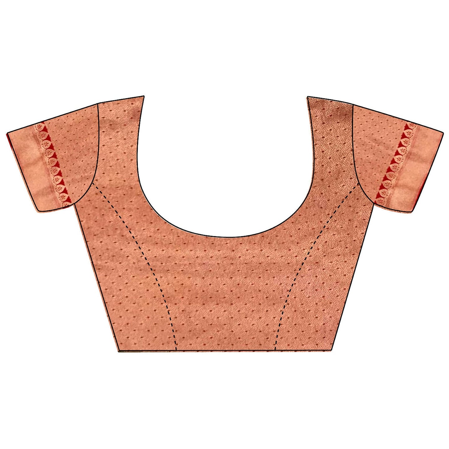 Joban Fashion Peach Flower Jall Pattern Soft Silk Banarasi Saree