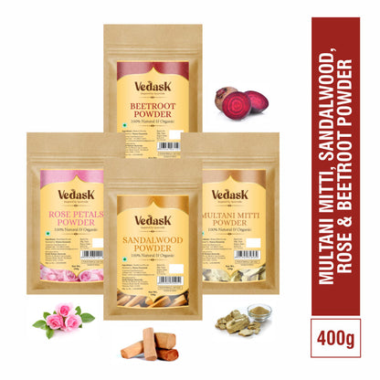 Vedask Organic Face Pack Powder Mask-Combo