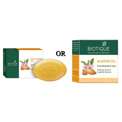 Biotique Advanced Ayurveda Bio Almond Oil Nourishing Body Soap-Pack of 3, 225 g (3 x 75 g)