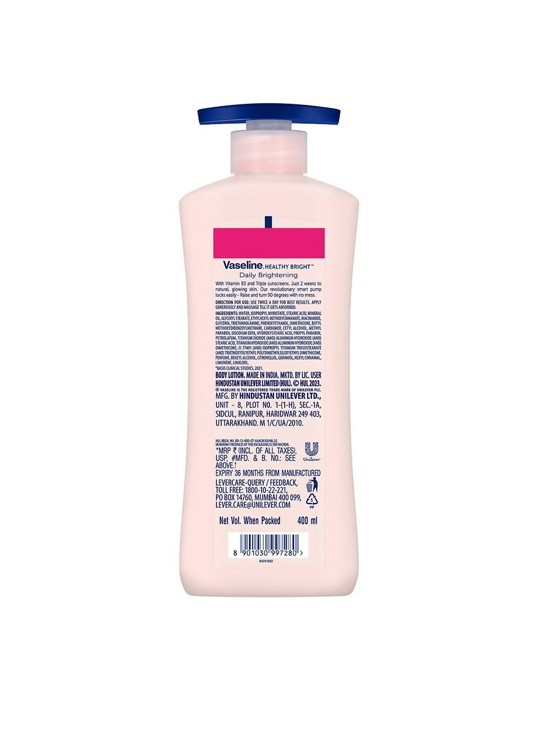 Vaseline Aloe Fresh & Daily Brightening Body Lotions Combo