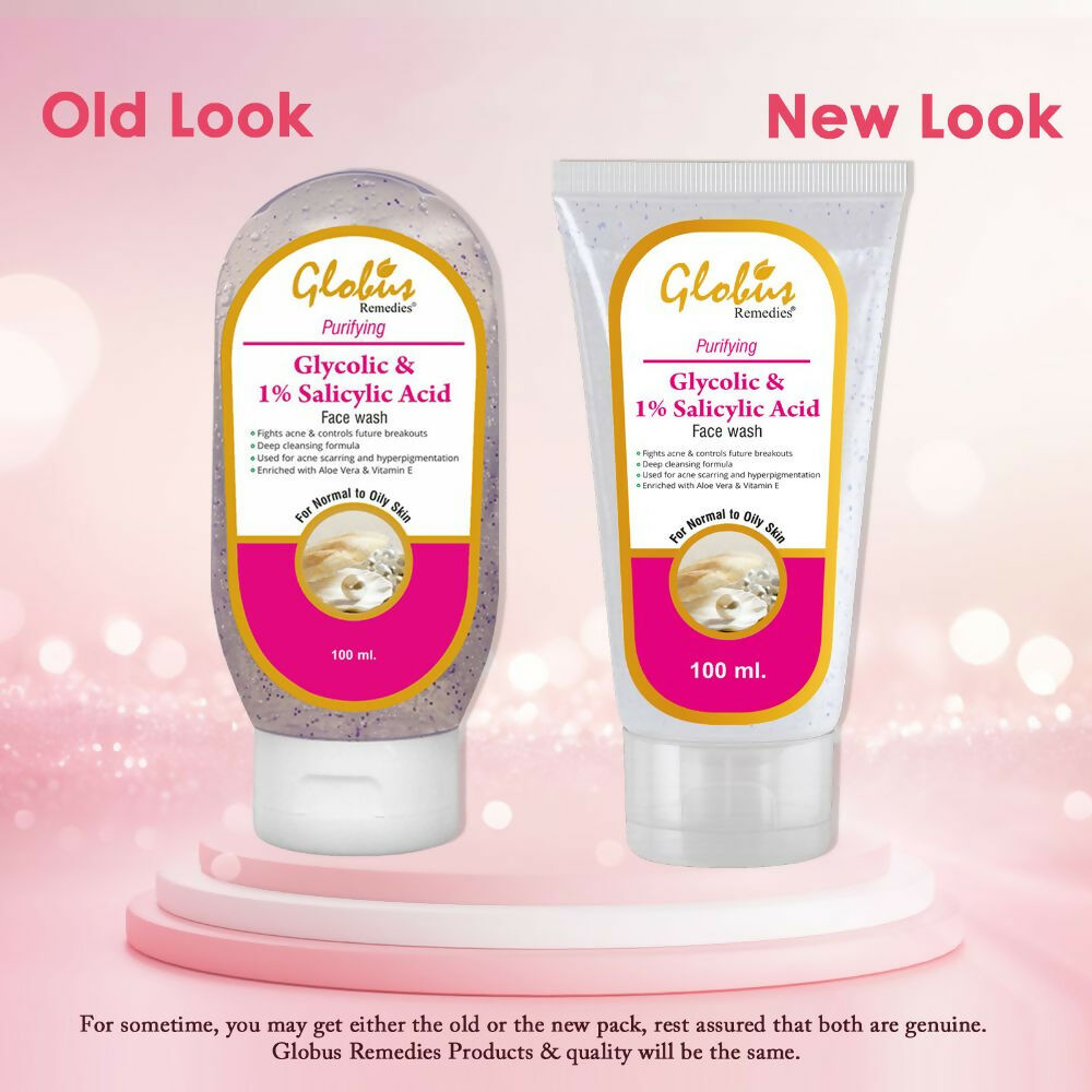 Globus Remedies Anti Acne Glycolic & 1% Salicylic Acid Face wash, For Oily & Acne Prone Skin