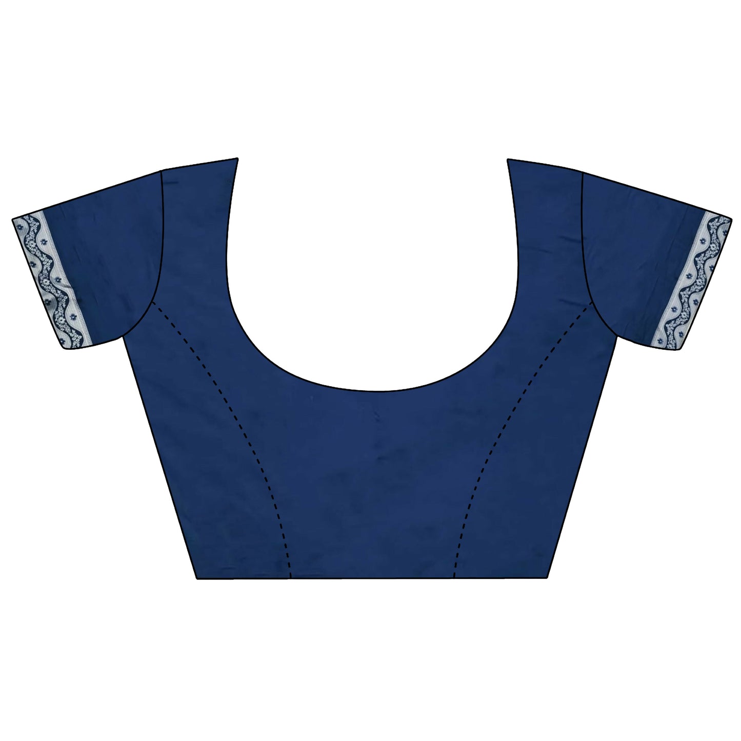 Joban Fashion Royal Blue Jacquard Woven Pattern Lichi Soft Silk Banarasi Saree