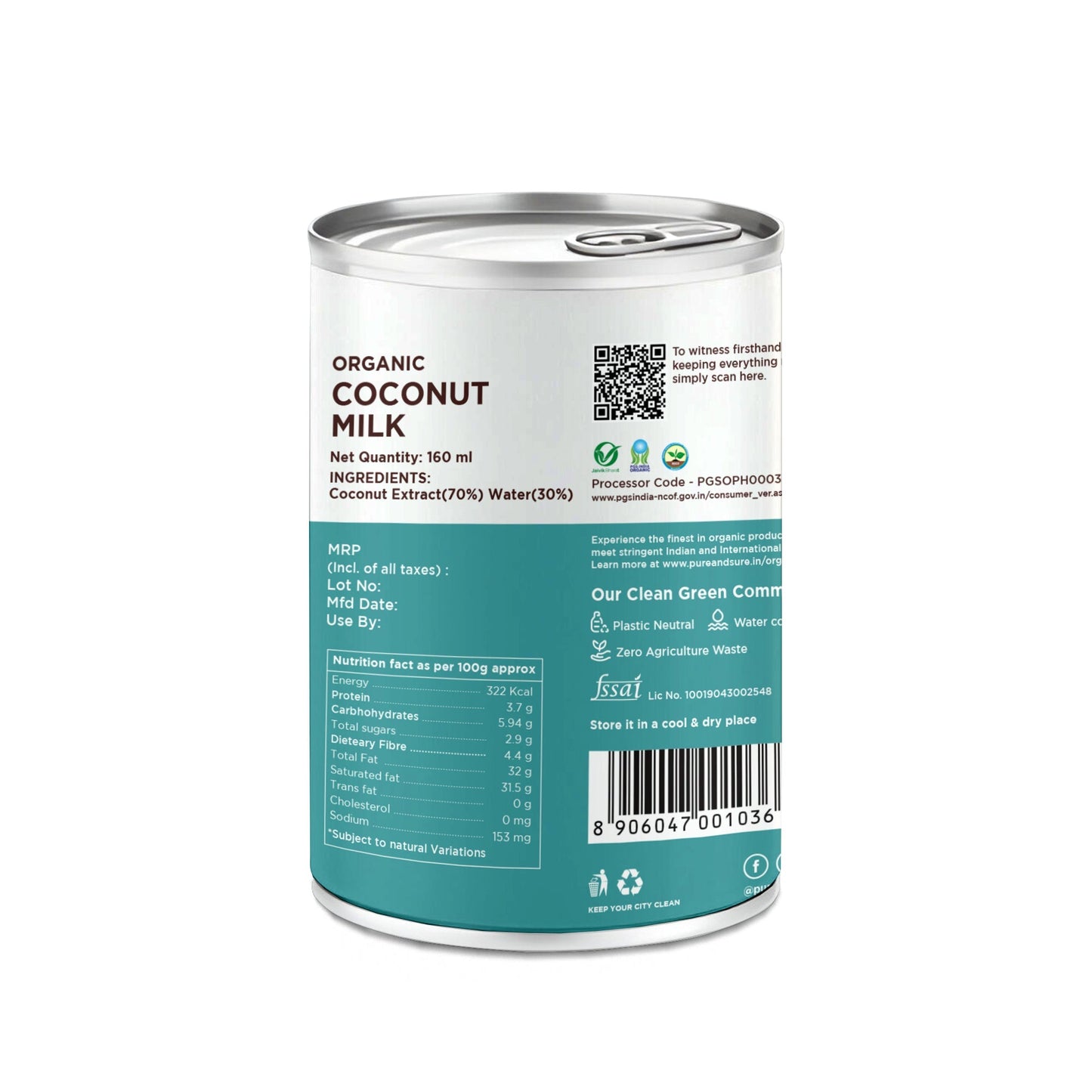 Pure & Sure Organic Coconut Milk