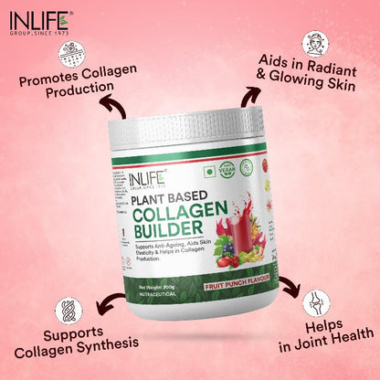 INLIFE Vegan Plant Based Collagen Powder Supplement Women & Men - 200 gms