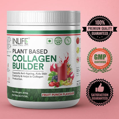 INLIFE Vegan Plant Based Collagen Powder Supplement Women & Men - 200 gms