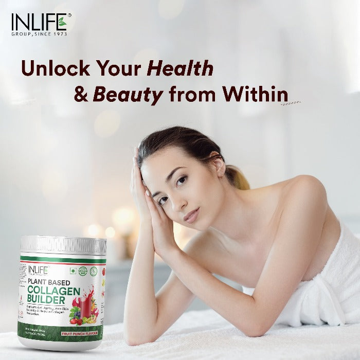 INLIFE Vegan Plant Based Collagen Powder Supplement Women & Men - 200 gms