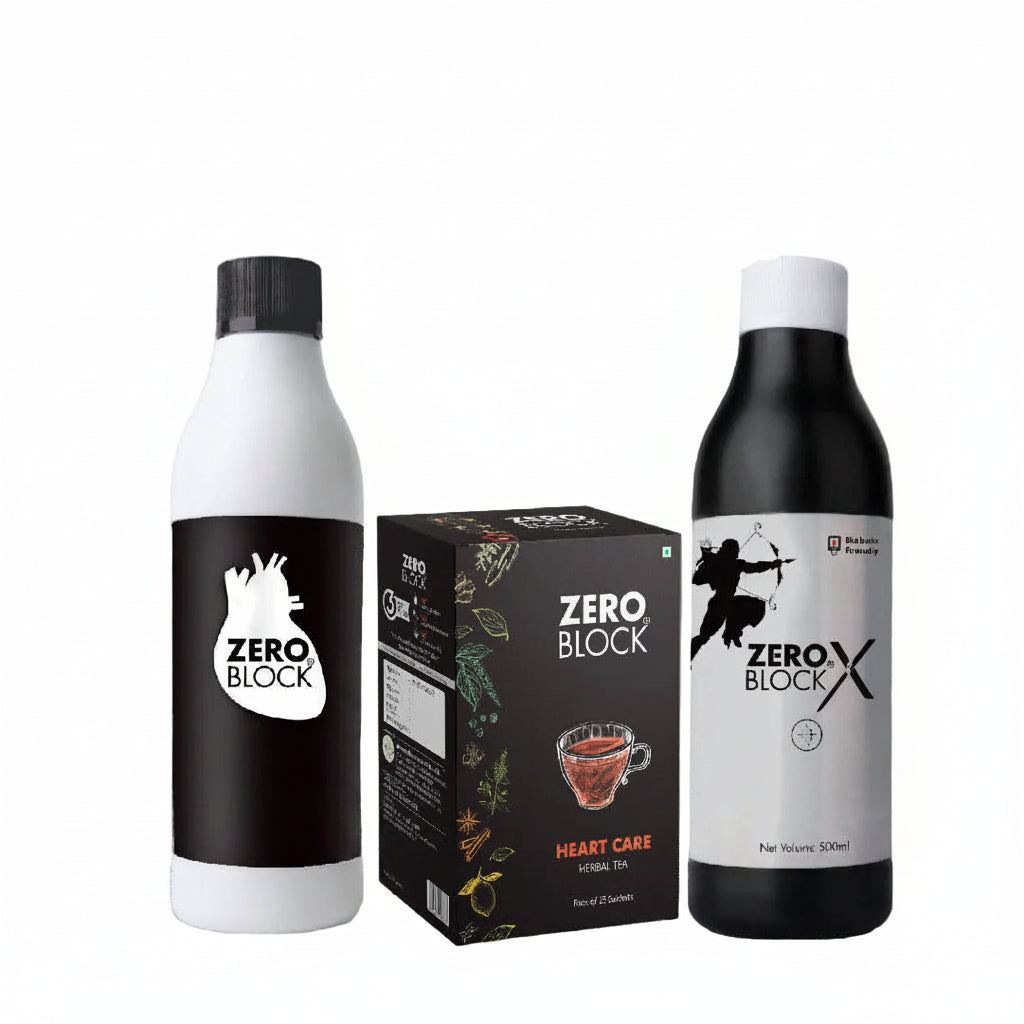 Zero Block, Zero Block X and Tisane Premix Heart Care Herbal Tea Combo