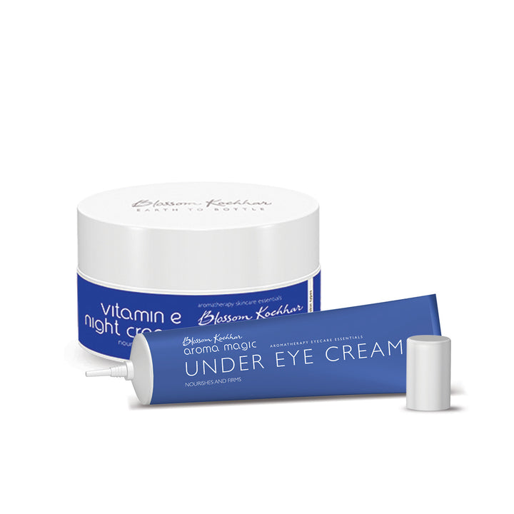 Blossom Kochhar Aroma Magic Vitamin E Night Cream and Under Eye Cream Combo - 70 gms