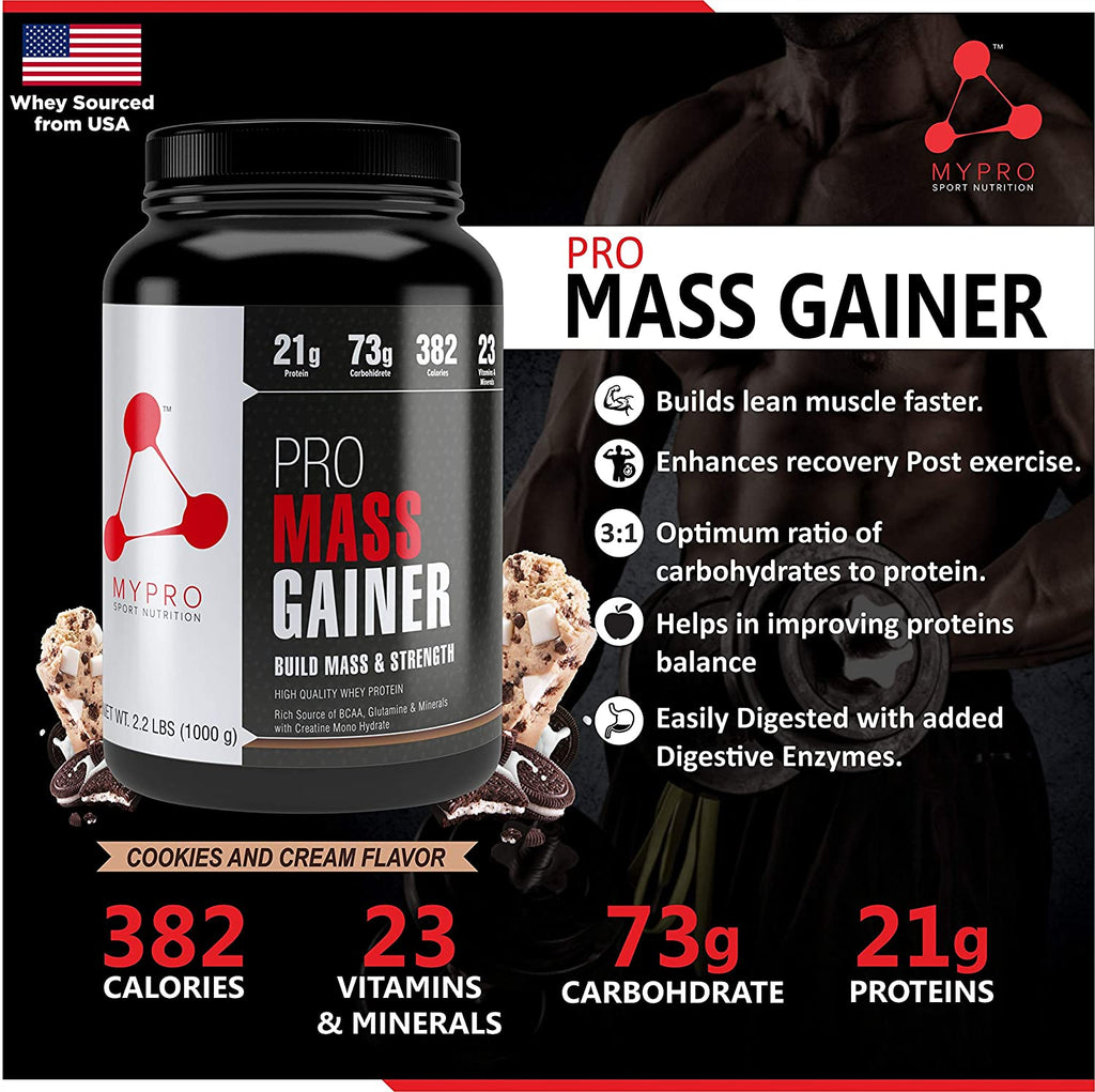 My Pro Sport Nutrition High Protein Pro Mass Gainer Supplement Powder-33 Scoops
