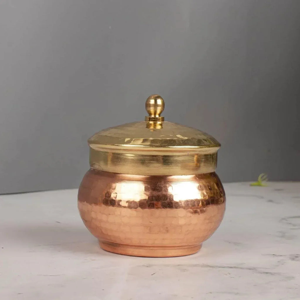 Zishta Copper Mukhwas Dabba Traditional Storage Container