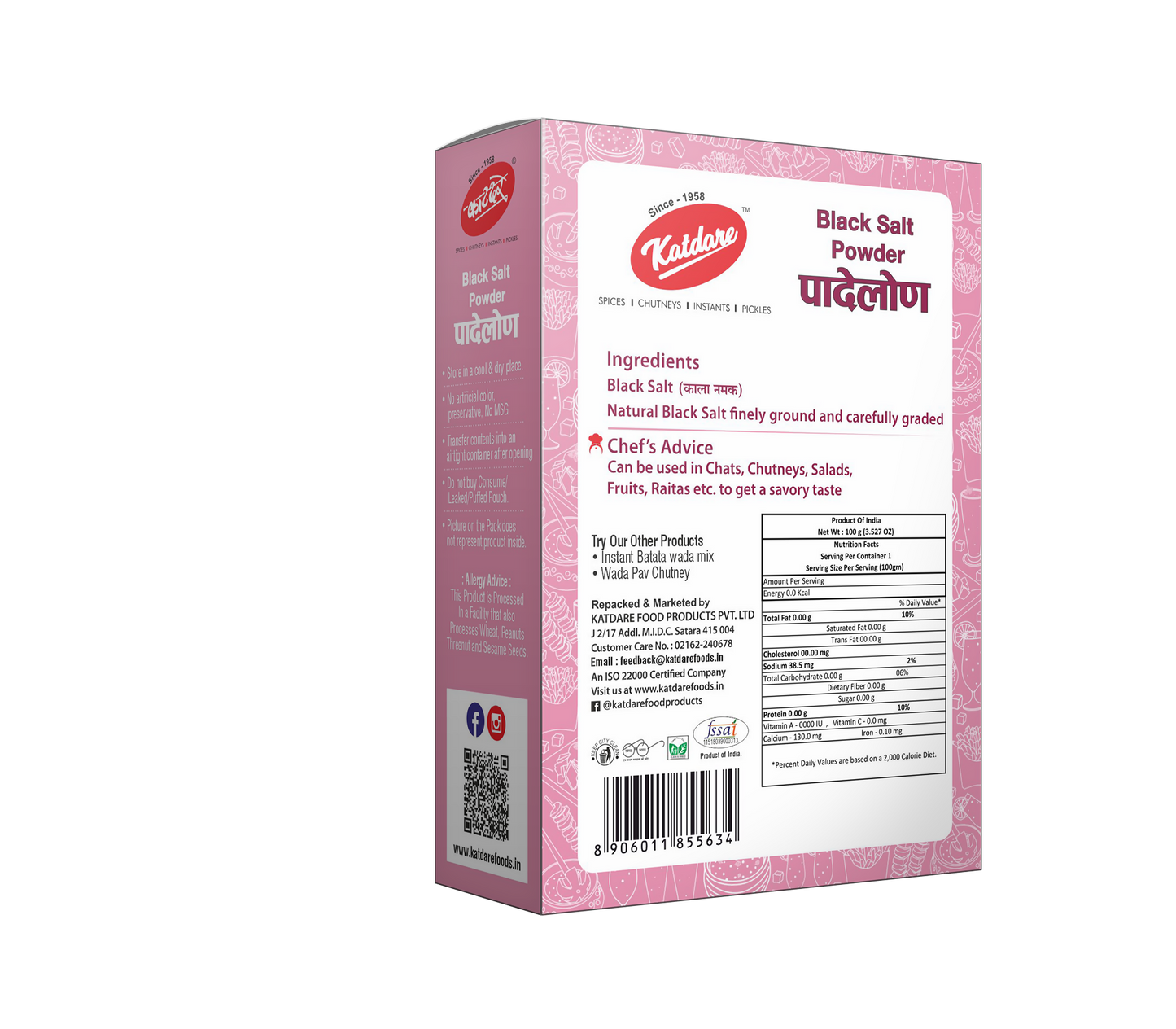 Katdare Foods Black Salt Powder (Padelon)