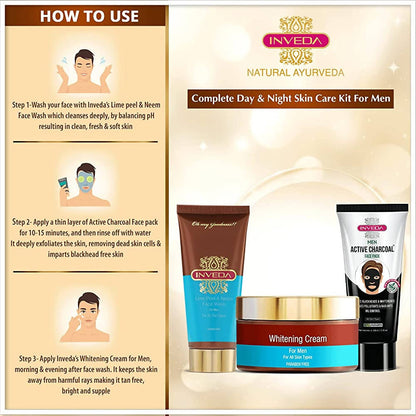 Inveda Complete Day & Night Skin Care Kit For Men