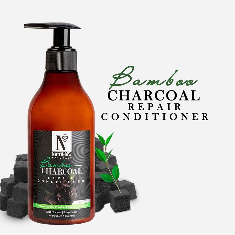NutriGlow NATURAL'S Bamboo Charcoal Conditioner - 300 ml