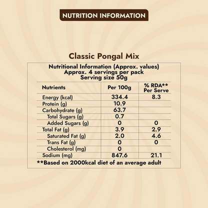 Sweet Karam Coffee Classic Pongal Mix (Ready in 10 Minutes)