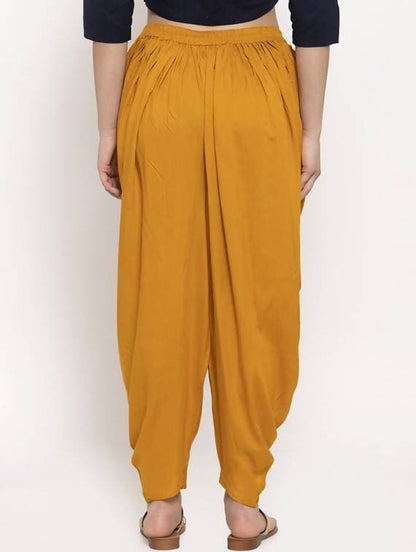 Cheera Women’s Mustard Dhoti Pant CH09D