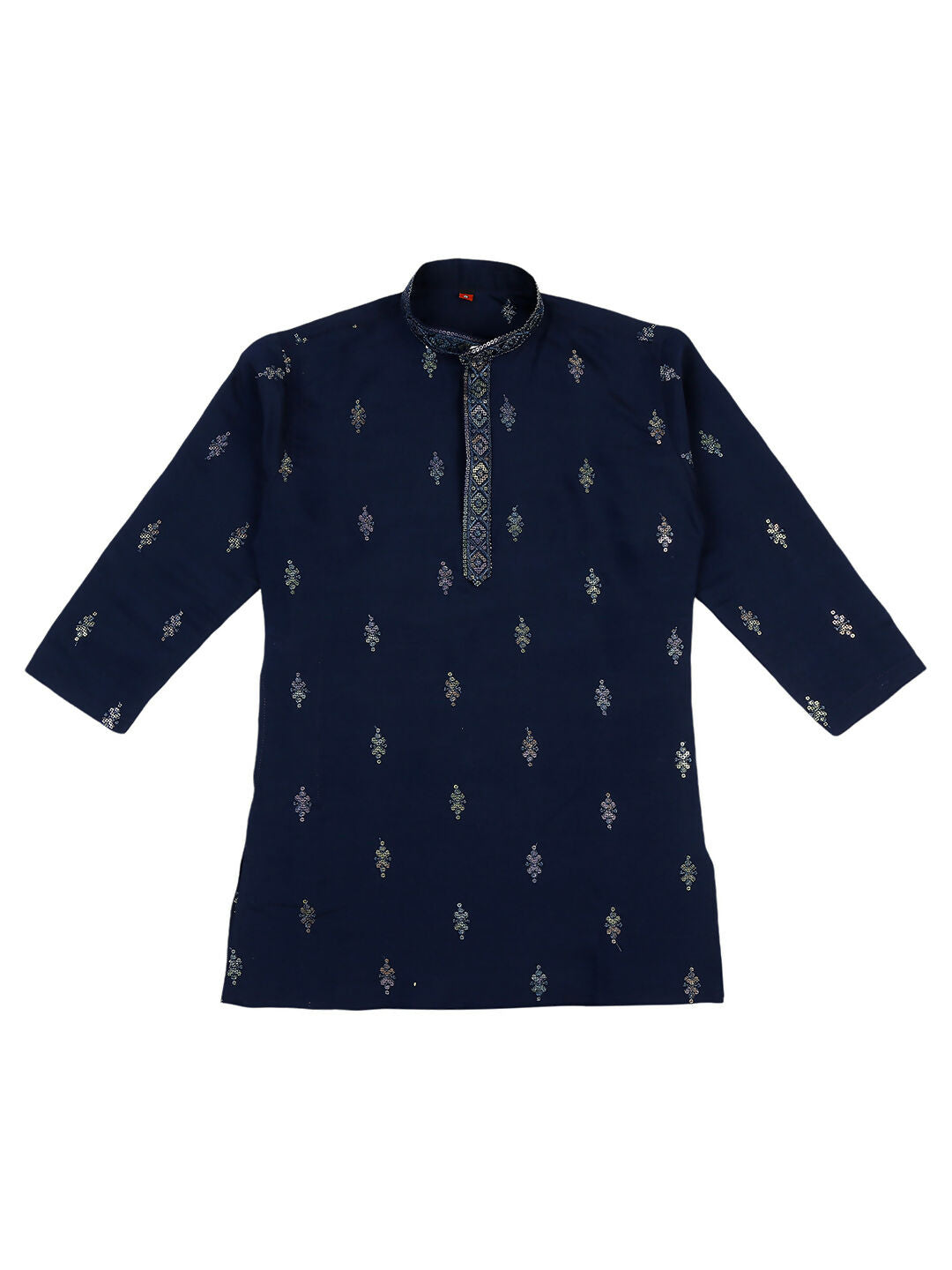 Joban Fashion Kids Island Traditional Ethnic Wear with Silk Sequence Embroidery Kurta and Pyjama Set - Blue