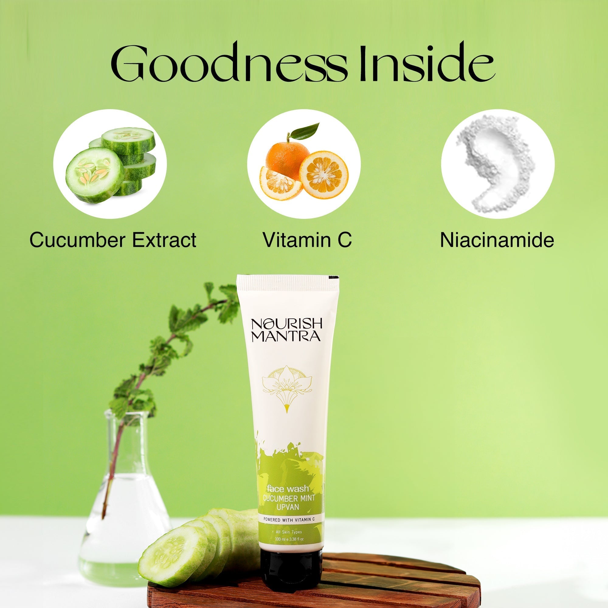 Nourish Mantra Cucumber Mint Upvan Face Wash - 100 ml