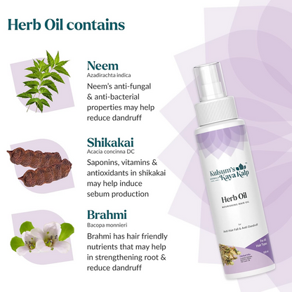 Kulsum's Kaya Kalp Herb Oil For Anti Hair Fall & Anti Dandruff