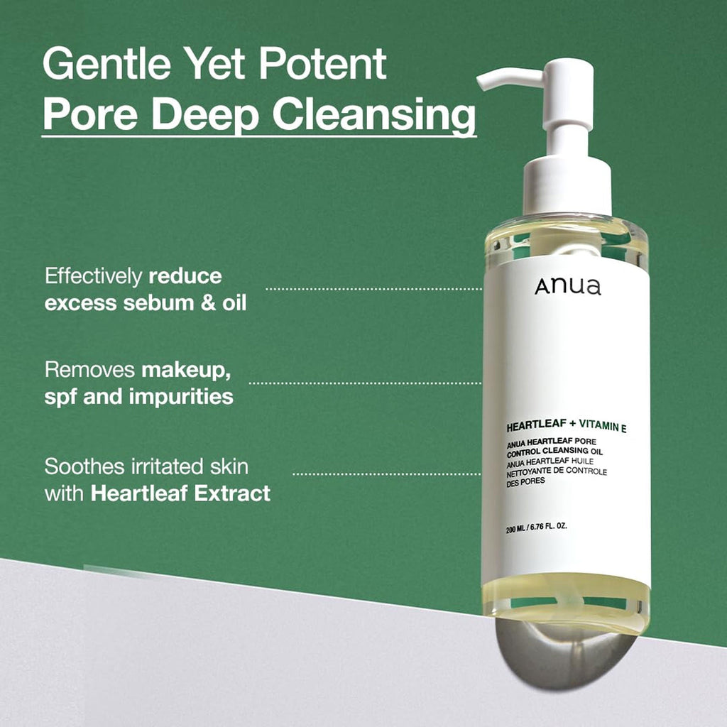 Anua Heartleaf Pore Control Cleansing Oil Removes Makeup - 200 ml