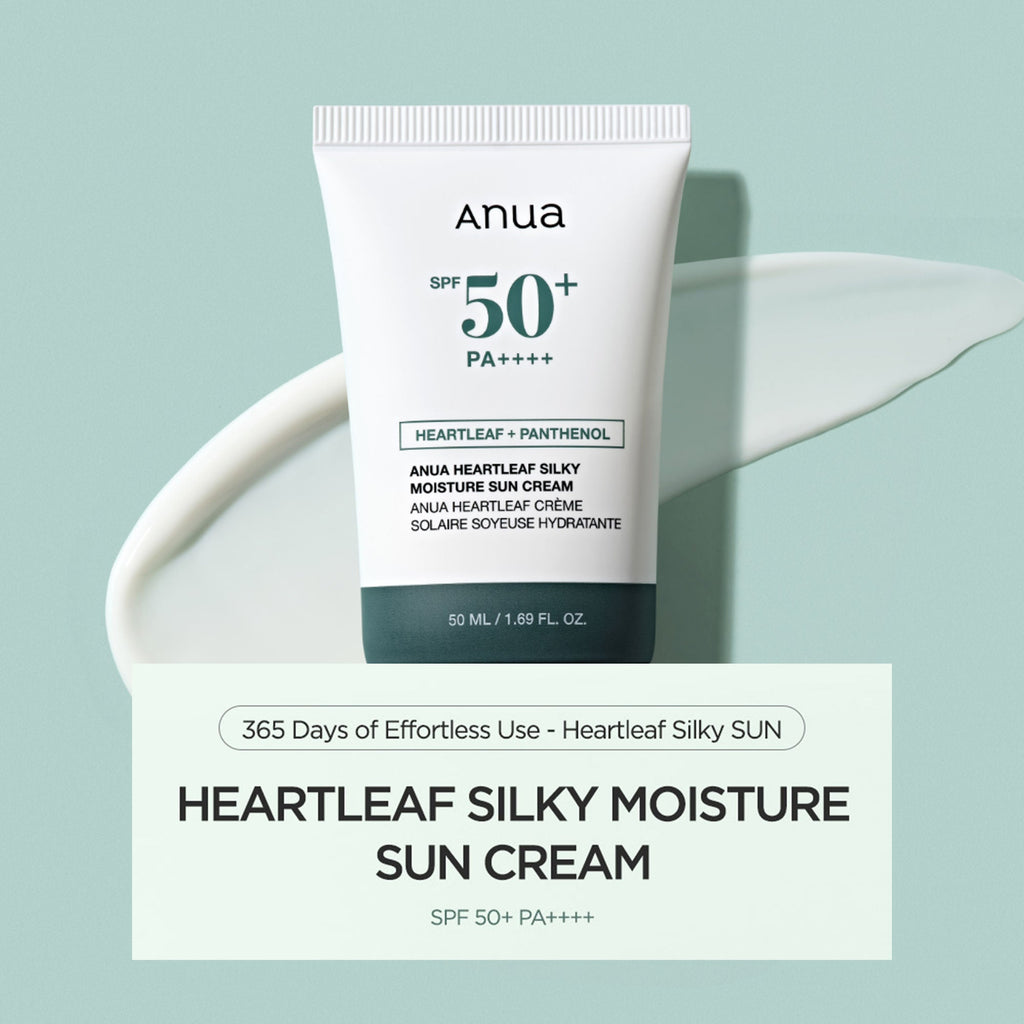 Anua Heartleaf Silky Moisture Sun Cream SPF 50+ PA++++ Hydrating - 50 ml