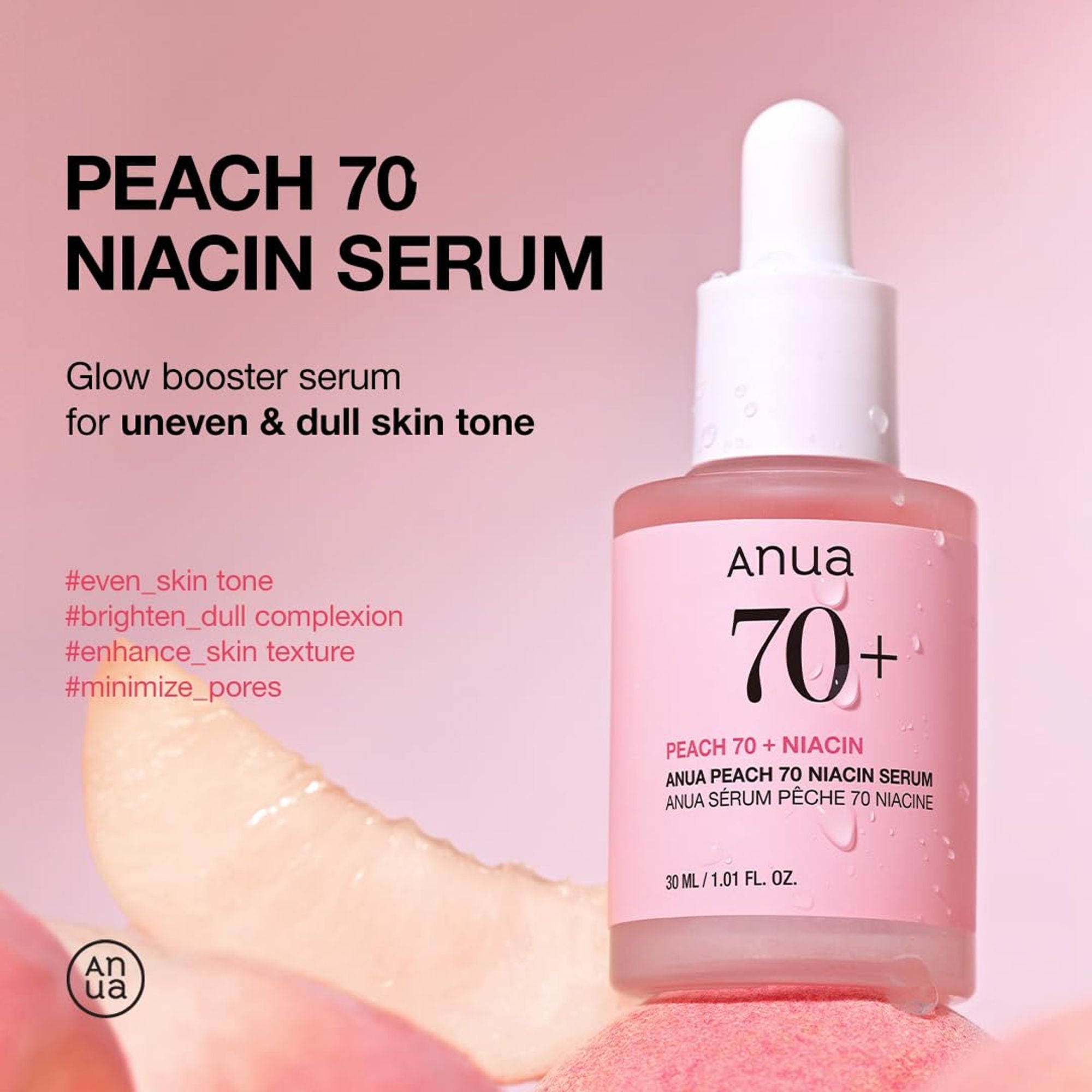 Anua Peach 70 Niacin Serum with 5% Niacinamide - 30 ml
