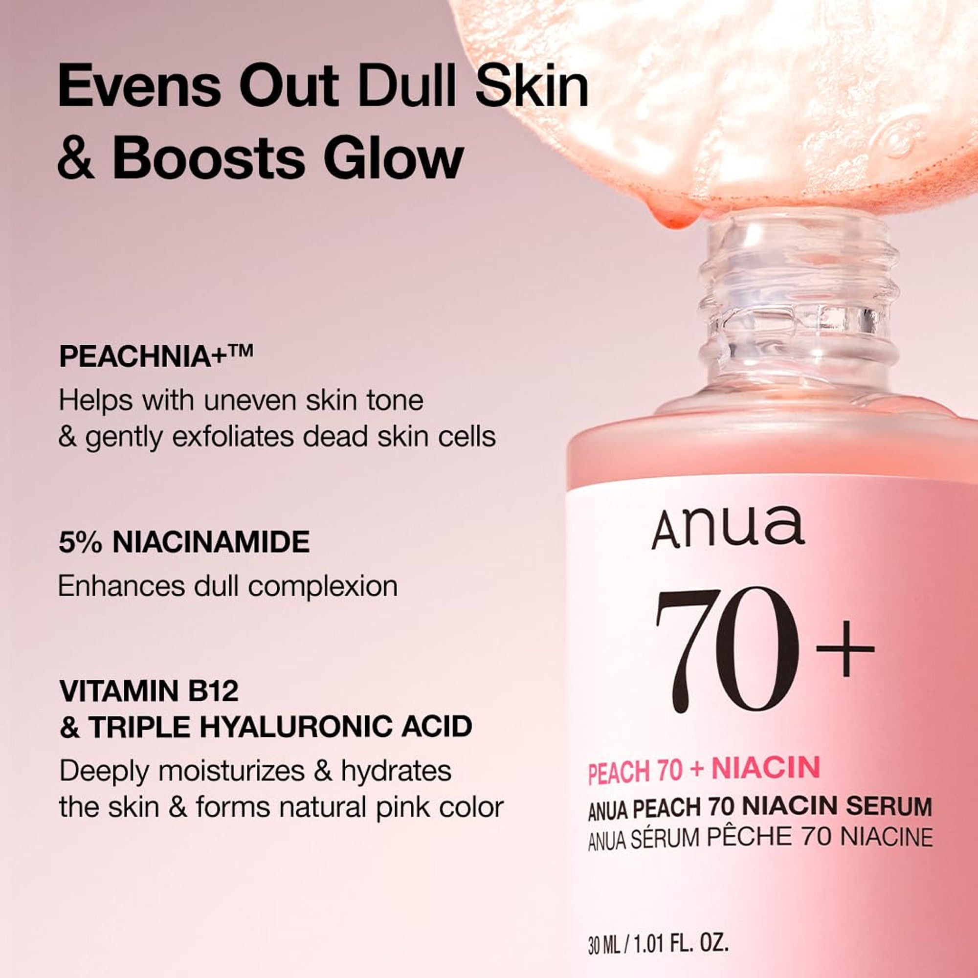 Anua Peach 70 Niacin Serum with 5% Niacinamide - 30 ml