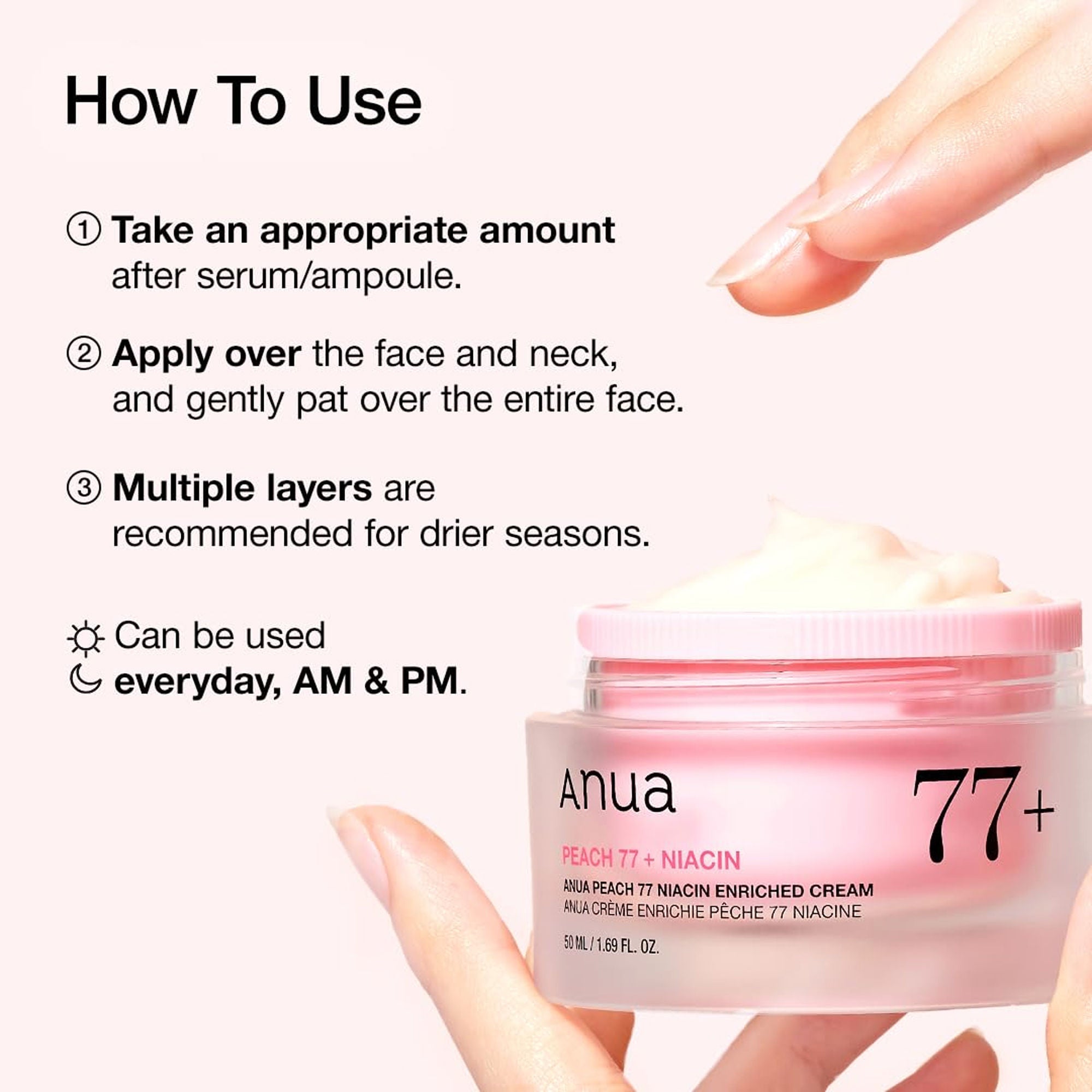 Anua Peach 77 Niacin Enriched Cream - 50 ml
