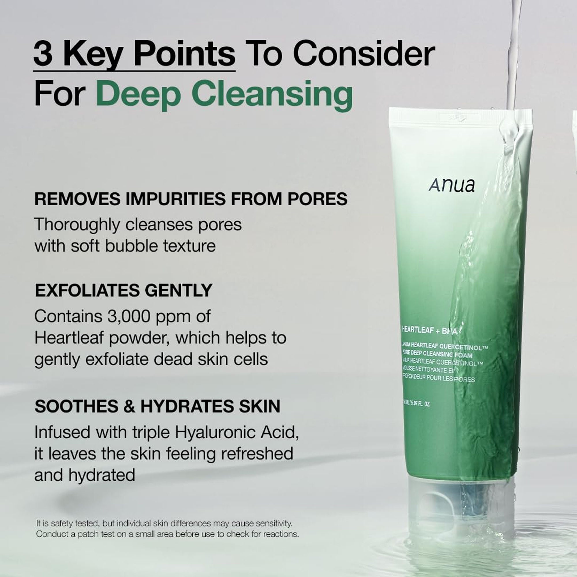 Anua Heartleaf Quercetinol Pore Deep Cleansing Foam with 0.5% BHA - 150 ml
