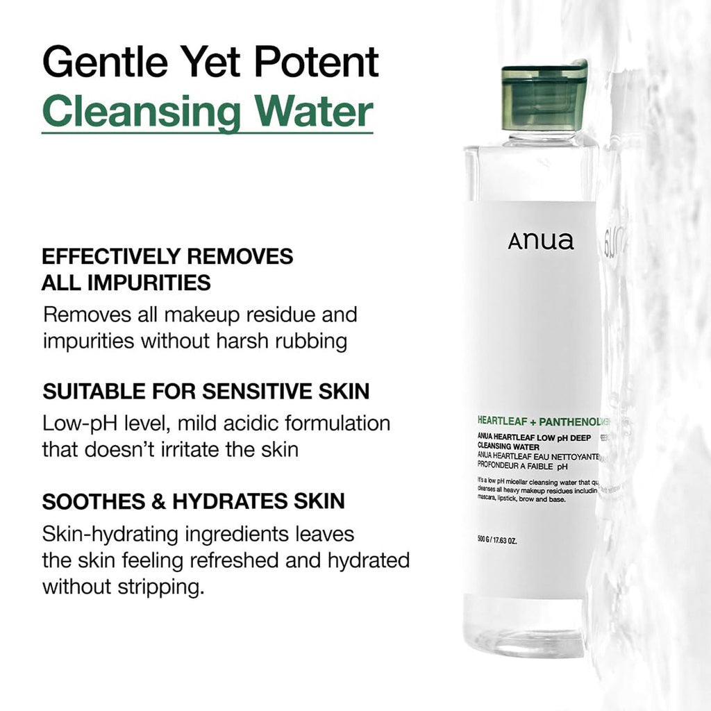 Anua Heartleaf Low Ph Deep Cleansing Water - 500 ml