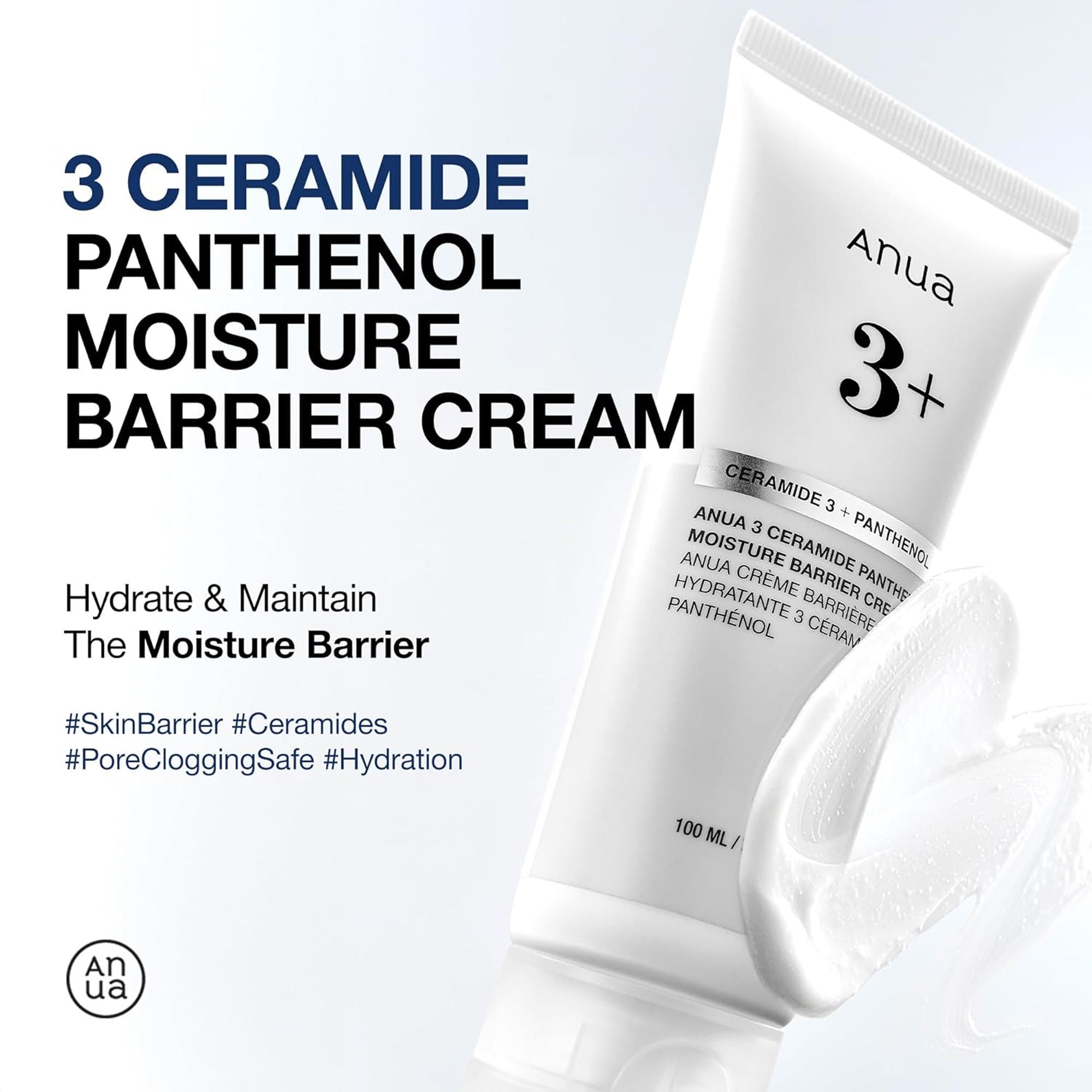 Anua 3 Ceramide Panthenol Moisture Barrier Cream 48H Hydration - 100 ml