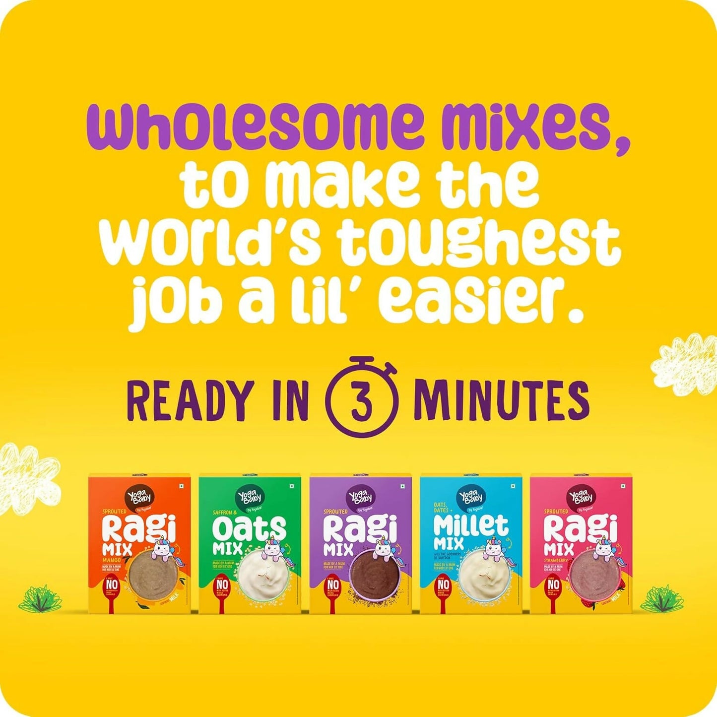 Yoga Bar Yogababy Sprouted Ragi Mix For Infants, Kids