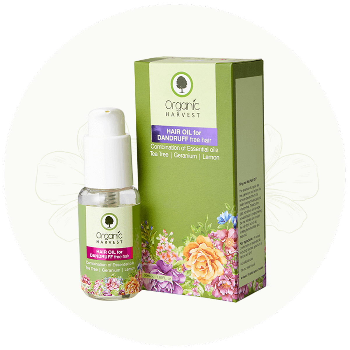 Organic Harvest Hair Oil for Dandruff Free Hair - 50 ml