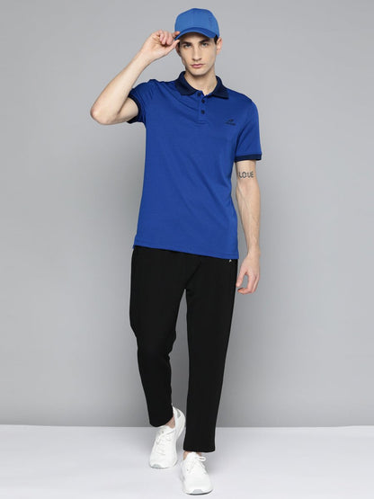 Alcis Men Colourblocked Polo Collar Dry Tech Slim Fit Sports T-shirt