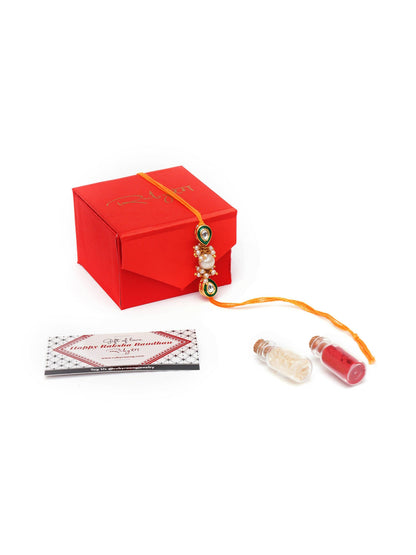Designer kundan Rakhi - Ruby Raang