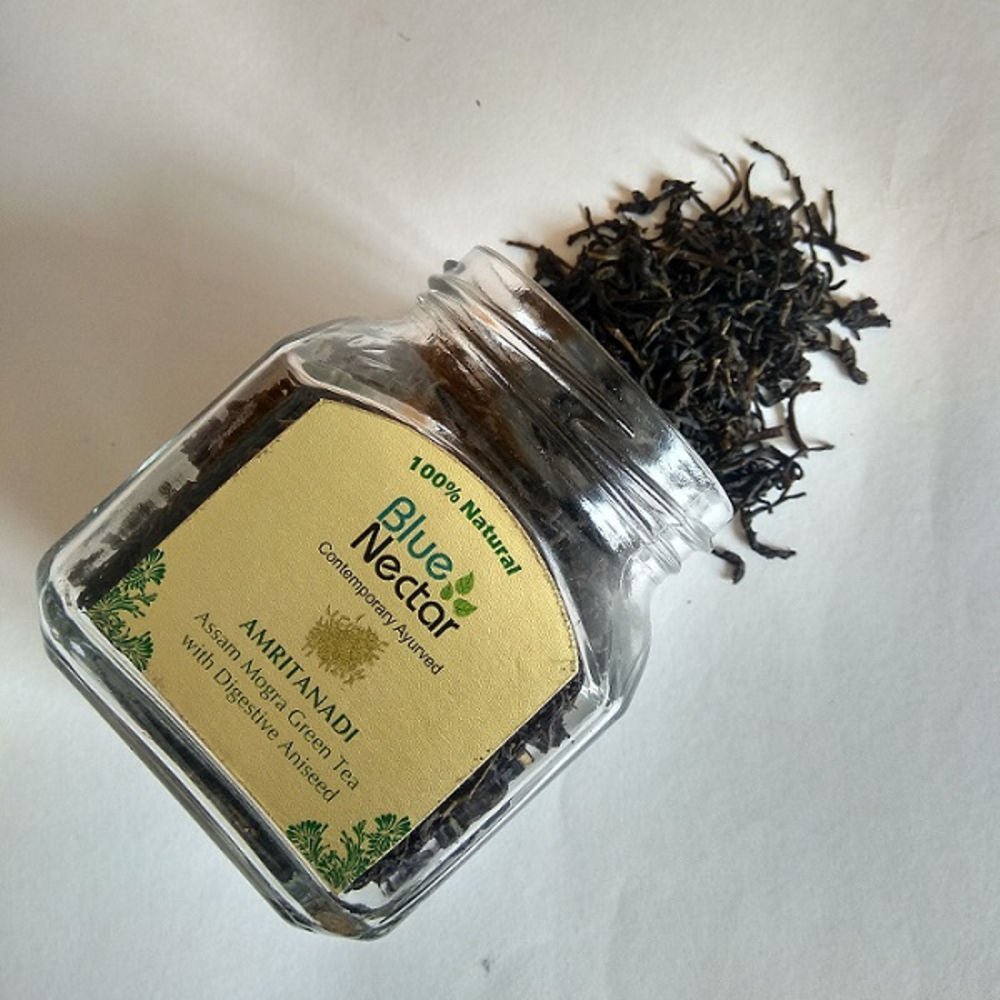Blue Nectar Amritanadi Assam Mogra Green Tea with Digestive Aniseed