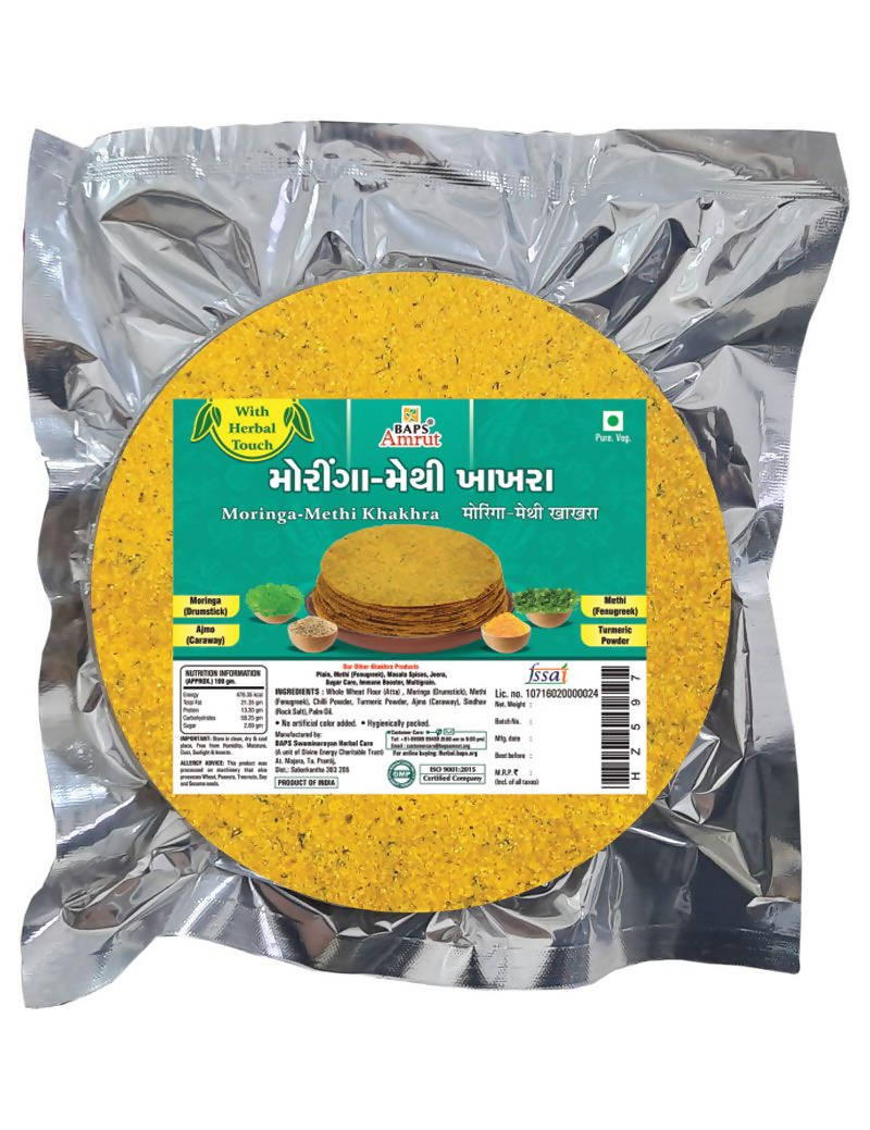 Baps Amrut Moringa - Methi Khakhra - 500 gms