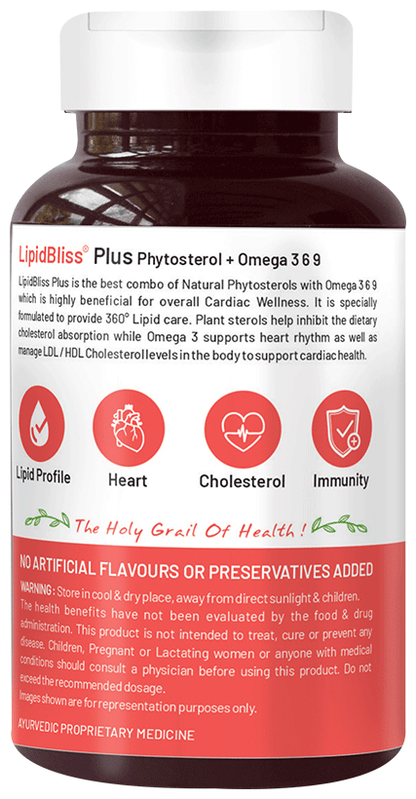 Bliss Welness Heart Health Phytosterols Omega 3 6 9 Veg Capsule Vegicap
