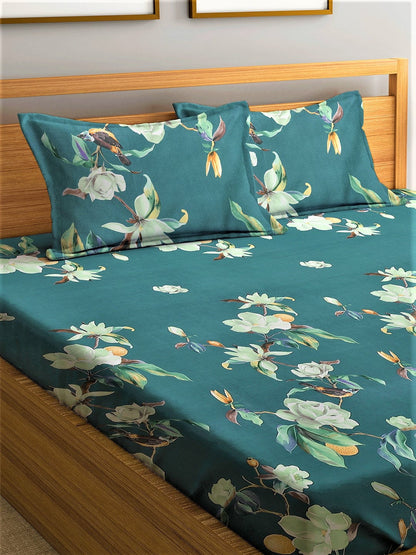 Home Sizzler Unisex Green Bedsheets
