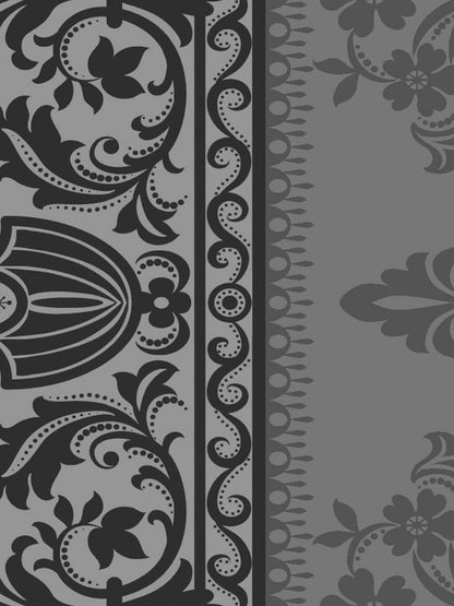 Dreamscape Grey & White Ethnic Motifs 144 TC Queen Bedsheet with 2 Pillow Covers