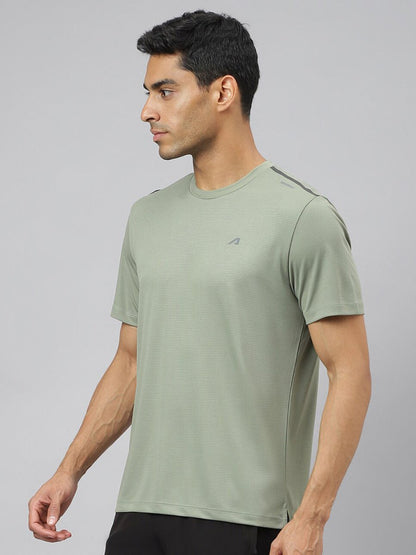 Alcis Men Drytech+ Anti-Static Slim-Fit Round Neck Running T-Shirt
