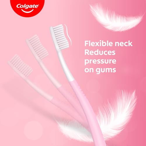 Colgate Gentle Sensitive Care Ultra Soft Bristles Manual Toothbrush for Adult Combo Pack Offer,Multicolor- 5Pcs