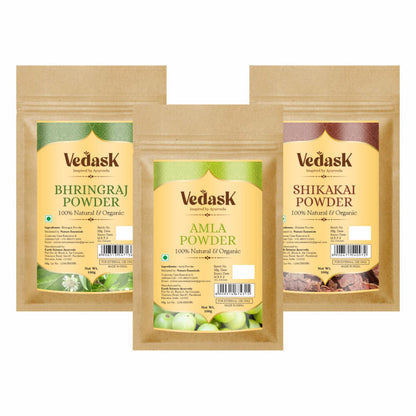 Vedask Organic Hair Pack Powder Mask Combo