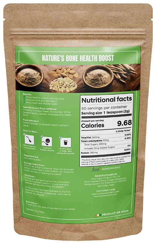 Ayura Origins Nature's Bone Health Boost Powder