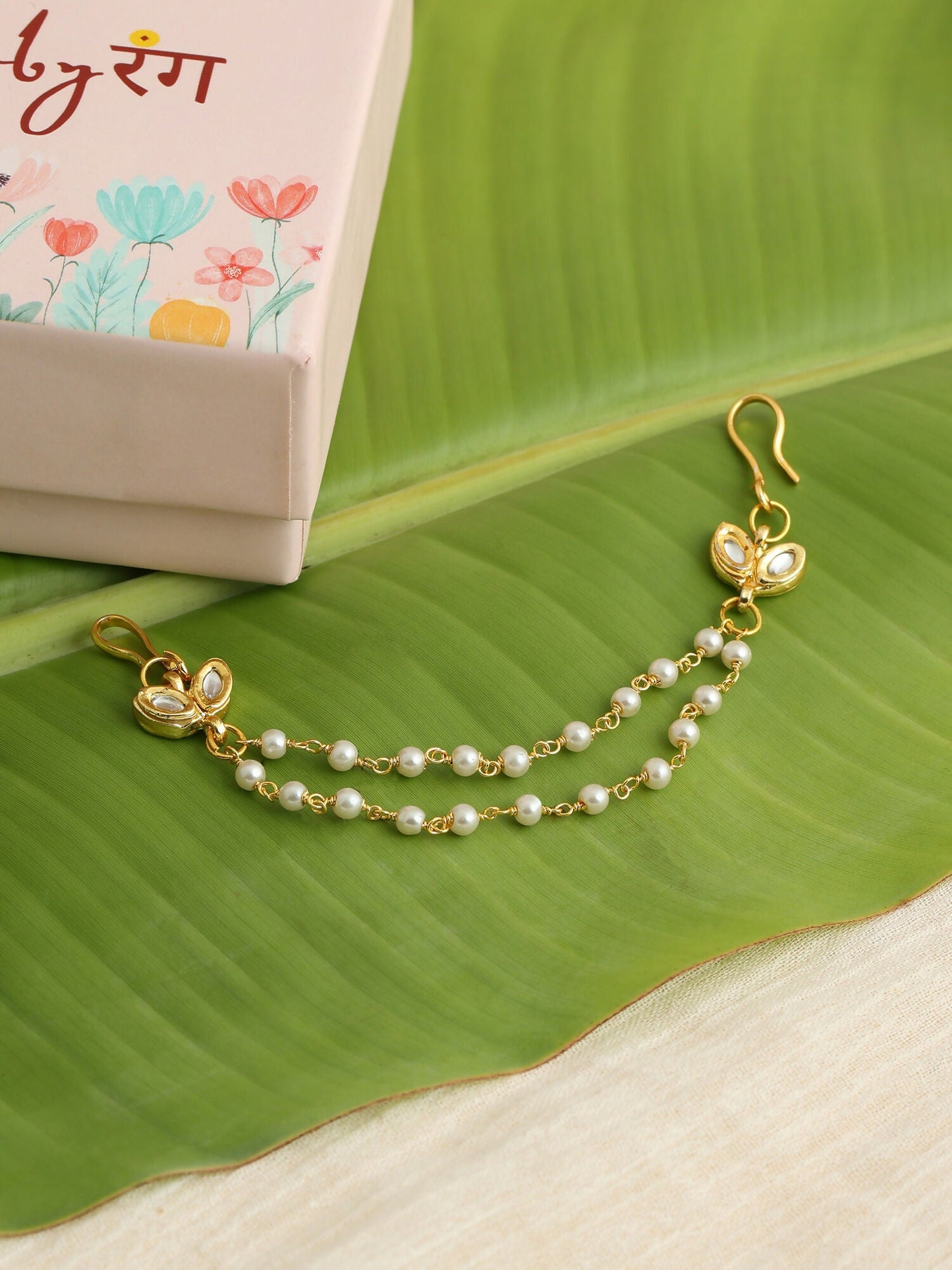 Ruby Raang Pearl Hair Jewellery