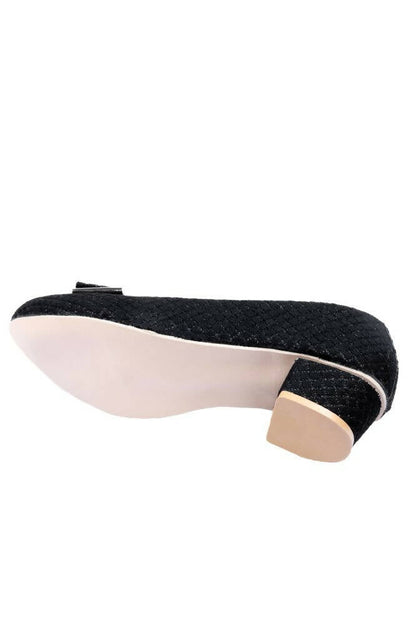 Tiny Bugs Girls Party Wear Ballerinas - Black