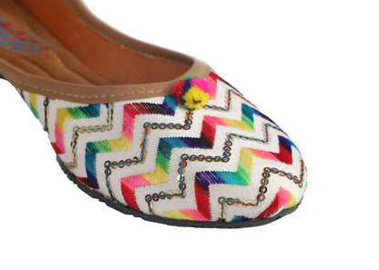 Tiny Bugs Girls Hand Crafted Ethnic Juttis - Multi