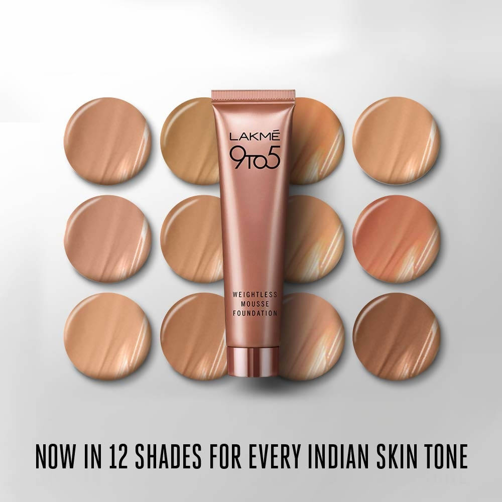 Lakme 9To5 Weightless Mousse Foundation Warm Mocha - 25 gms