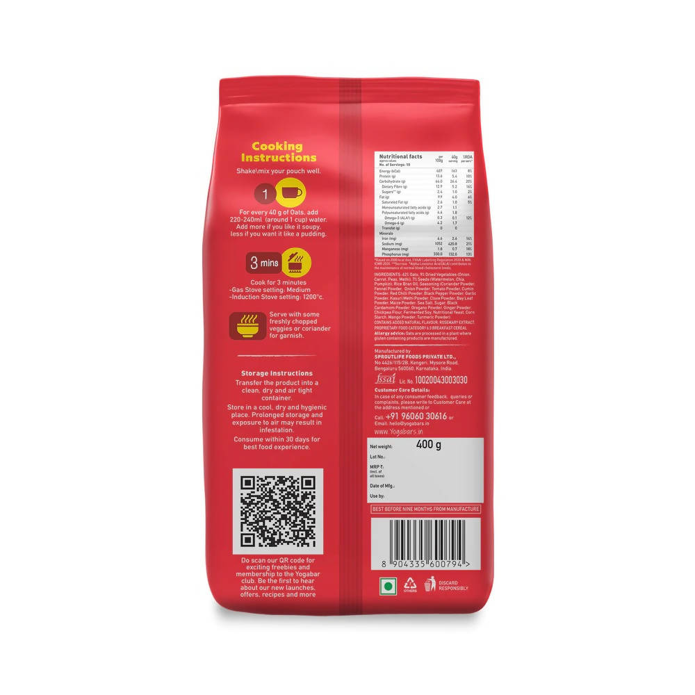 Yoga Bar Veggies Masala Oats