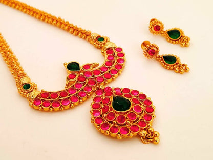 Gold-Polished Kemp Long Necklace Set